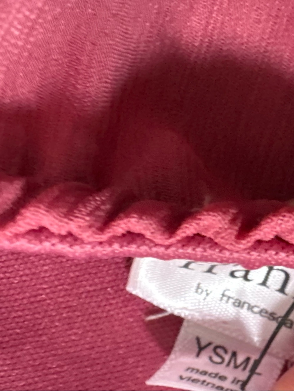 Francesca's Collections Pink Ruffled Strap Top - Picture 6 of 7